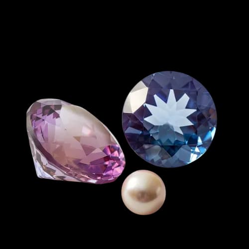 June Birthstone - Pearl and Alexandrite
